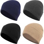 Jexnovashop - bonnet hommes femme unisexe, lot de 4 pi�ces, bonnet running homme tricot�s 4 couleurs, ...
