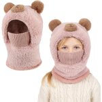 Jexnovashop - cagoule d'hiver thermique pour enfants 4 - 12 ans, multifonction bonnet doubl� en polaire ...