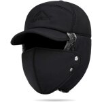 Jexnovashop - homme chapka coton hiver chapeau de trappeur aviateur epais chaud bonnet russe et cache ...