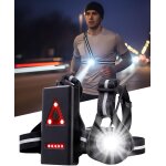 Jexnovashop - lampe de course a pied rechargeable, lampe running etanch�it� ipx5 avec lumi�re avant / ...
