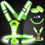 Jexnovashop - led gilet velo clignotant lampe running, gilet reflechissant velo bande reflechissante, ...