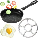 Jexnovashop - mini pole a omelette 14cm mini pole a oeufs portable pole a frire pour ?ufs avec cuisinire ...
