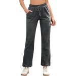 Jexnovashop - pantalon de jogging sport femme long en coton pantalon large bas de jogging pantalon yoga ...
