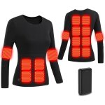 Jexnovashop - sous v�tements chauffant hommes femme, sous pull chauffant usb a manches longues, avec ...