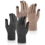 Jfkjg - 2 paires gants d'cran tactile tricots gants tactiles chauds coupe - vent pour cyclisme (gris ...