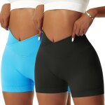 Jfkjg - femmes short de sport push up v cross taille booty scrunch butt legging court sans couture short ... Jfkjg - femmes short de sport push up v cross taille booty scrunch butt legging court sans couture short ...
