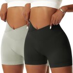 Jfkjg - femmes short de sport push up v cross taille booty scrunch butt legging court sans couture short ... Jfkjg - femmes short de sport push up v cross taille booty scrunch butt legging court sans couture short ...