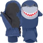 Jfkjg - gants de ski d'hiver pour enfants impermables requin gants de nylon chauds sports de plein air ...