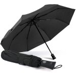 Jfkjg - grand parapluie homme pliant manche golf effet bois - ombrelle monsieur ultra lger motif ray ...
