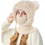 Jfkjg - hiver chaud cagoule tricoté masque de ski femme, thermique bonnet et ensembles de cache - cou ... Jfkjg - hiver chaud cagoule tricoté masque de ski femme, thermique bonnet et ensembles de cache - cou ...