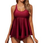 Jfkjg - maillot de bain femme 2 pieces tankini a volants haut tankini et bas maillots ventre plat Jfkjg - maillot de bain femme 2 pieces tankini a volants haut tankini et bas maillots ventre plat