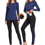 Jfkjg - sous - vtement thermique femme, ensemble de sous - vtements thermiques femme lger et chaud ...