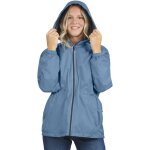 Jfkjg - veste femme impermeable a capuche dtails rflchissants - poncho pluie fille coupe vent sport ...