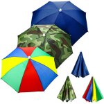 Jgd - lot de 3 parapluies arc - en - ciel - chapeau camouflage - pour la p�che - pour la plage