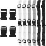 Jgd - lot de 6 sangles de poitrine r�glables en nylon pour cartable, sac a dos pour enfants avec boucle ...