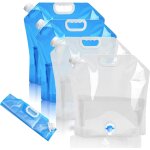 Jgd - bidon a eau pliable avec robinet, 4 pi�ce 10l r�servoirs d'eau camping, sac de stockage d'eau ext�rieur, ...