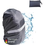 Jgd - housse de pluie pour sac a dos - avec r�flecteur - noir - 15 - 25 l - imperm�able - pour le camping, ...