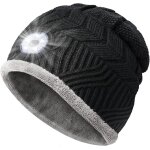 Jgd - idee cadeau homme bonnet led - cadeau noel homme original cadeau motard pecheur, bonnet hiver lampe ...