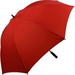 Jgd - parapluie de golf full - fiber xxl 130 cm l�ger r�sistant aux temp�tes avec poign�e souple, rouge ...