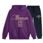 Jogging enfant los angeles violet - tenue sport basketball (3 - 14 ans) (taille 12 - 14 ans, couleur ...
