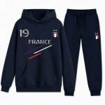 Jogging enfant style foot france n19 bleu marine (taille 12 - 14 ans, couleur bleu)