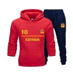 Jogging foot enfant inspiration espagne rouge et bleu marine (taille 12 - 14 ans, couleur rouge)