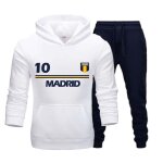 Jogging foot enfant inspiration madrid blanc et bleu marine (taille 9 - 11 ans, couleur blanc)