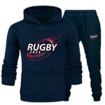 Jogging rugby enfant bleu marine (taille 12 / 14 ans, couleur bleu)