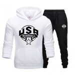 Jogging surv�tement baseball enfant blanc