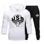 Jogging survtement basketball enfant blanc