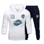 Jogging surv�tement foot enfant inspir� de marseille confort et style (taille 5 - 6 ans, couleur blanc) ...