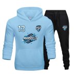 Jogging surv�tement foot marseille - sweat et pantalon - homme et femme (taille xl, couleur bleu)