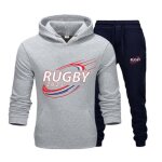 Jogging survtement rugby homme gris