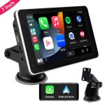 Junsun 7 pouces sans fil carplay autoradio hd multimdia ecran tactile lecteur mp5 bluetooth usb fm camra ...