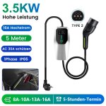 Junsun chargeur de voiture electrique portable 3. 5kw 16a type 2 ce c�ble de charge chargeur de voiture ...