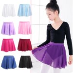 Jupe de ballet en mousseline de soie pour filles, 9 couleurs, blanche, noire, mini, ? nouer, pour danser ...