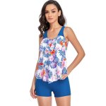 Jupe tankini multicolore en feuille de lotus pour femmes, maillot de bain, nouvelle collection