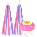 Kal - 1 paire vlo guidon streamers, enfant vlo rubans, tassel guidon dcoration, avec 1 mignons gamins ...