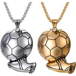 Kal - lot de 2 colliers avec pendentif en forme de chaussure de football - chaîne rock punk hip hop - ... Kal - lot de 2 colliers avec pendentif en forme de chaussure de football - chaîne rock punk hip hop - ...