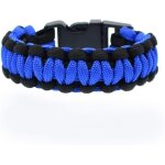 Kal - - bracelet paracord de survie parachute bleu Kal - - bracelet paracord de survie parachute bleu