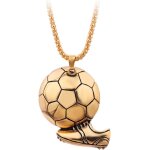 Kal - collier ballon de football pour hommes, collier pendentif espadrille de football avec chane de ...