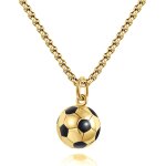 Kal - colliers pour homme, collier homme acier inoxydable, football collier homme argent, or, chaussures ...