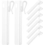 Kal - crochets de tringle a rideau 50pcs profondeur rglable pincement pli de verrouillage ruban de rideau ...