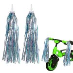 Kal - giantree lot de 2 serpentins de vlo pour enfant, pompons colors, pour guidon, poignes de vlo, ...