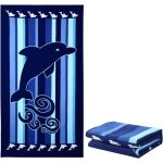 Kal - serviette de plage en microfibres 100x180cm drap de plage de bain grande taille et a schage rapide ...