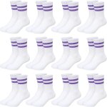 Kalanka - lot de 12 paires de chaussettes de tennis en coton pour fille et garçon taille 27 - 38 Kalanka - lot de 12 paires de chaussettes de tennis en coton pour fille et garçon taille 27 - 38