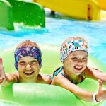 Kalanka - 2 pcs bandeau de natation enfant, protection d'oreilles elastique en noprne pour piscine ...