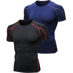 Kalanka - 2 pices tee shirt compression homme maillot running baselayer manches courtes