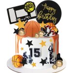 Kalanka - lot de 21 décorations de gâteau de basket - ball sur le thème du basket - ball pour le sport, ... Kalanka - lot de 21 décorations de gâteau de basket - ball sur le thème du basket - ball pour le sport, ...
