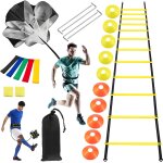Kalanka - 21pcs echelle de rythme entrainement football foot accessoires kit d'entraînement de football ... Kalanka - 21pcs echelle de rythme entrainement football foot accessoires kit d'entraînement de football ...